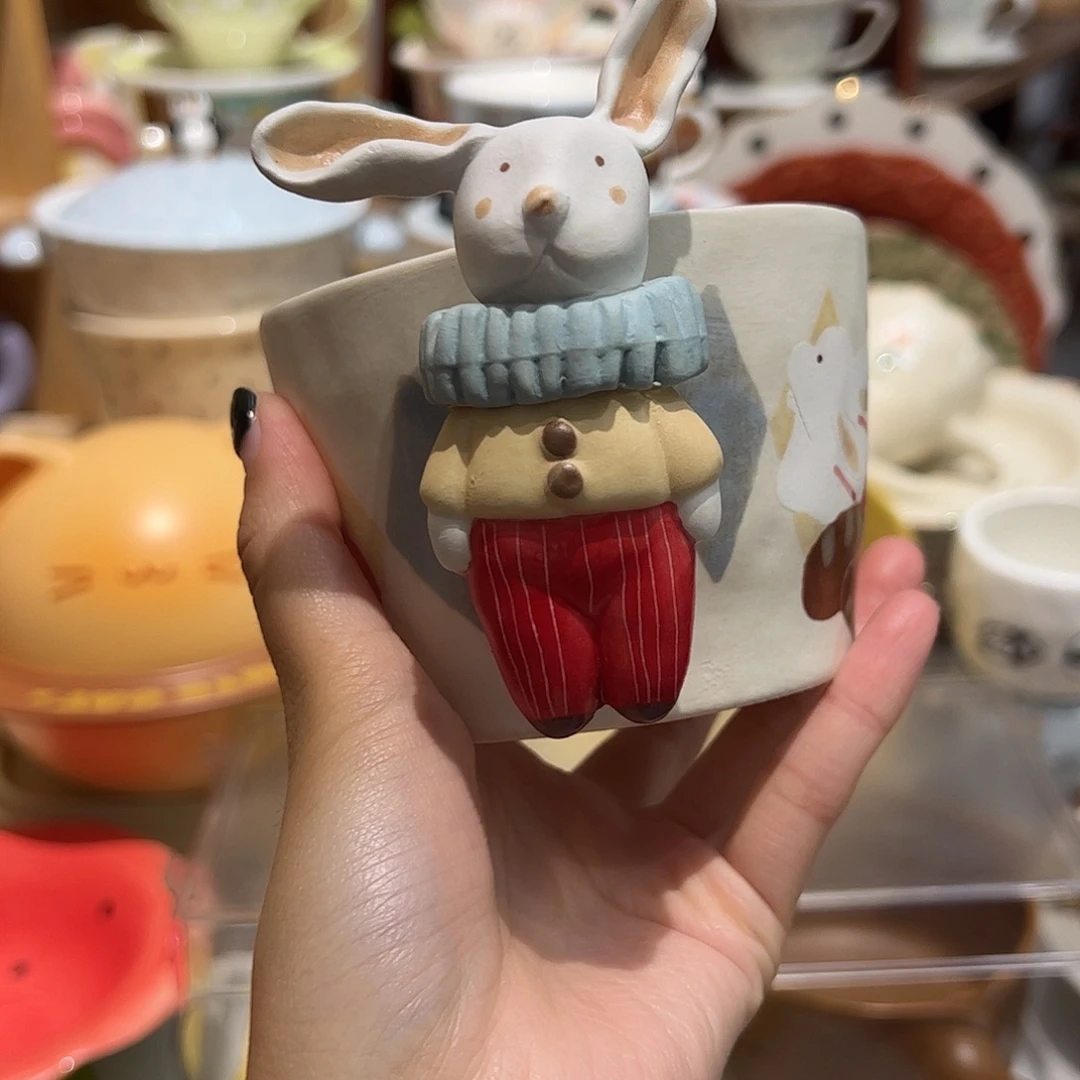 景德镇绅士兔子马克杯