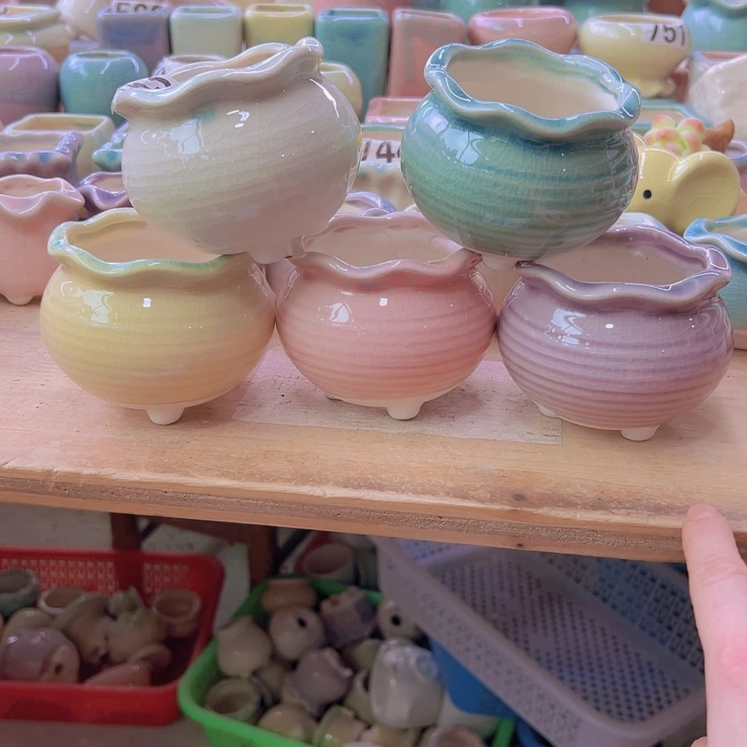 陶瓷花盆当场满12包邮