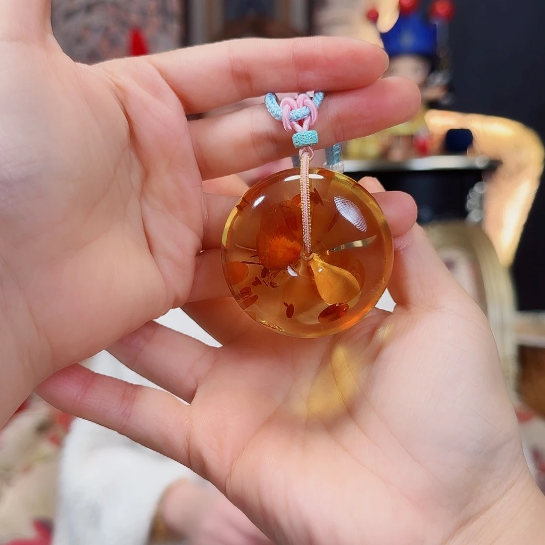 琥珀未镶嵌吊坠(不含链)项链