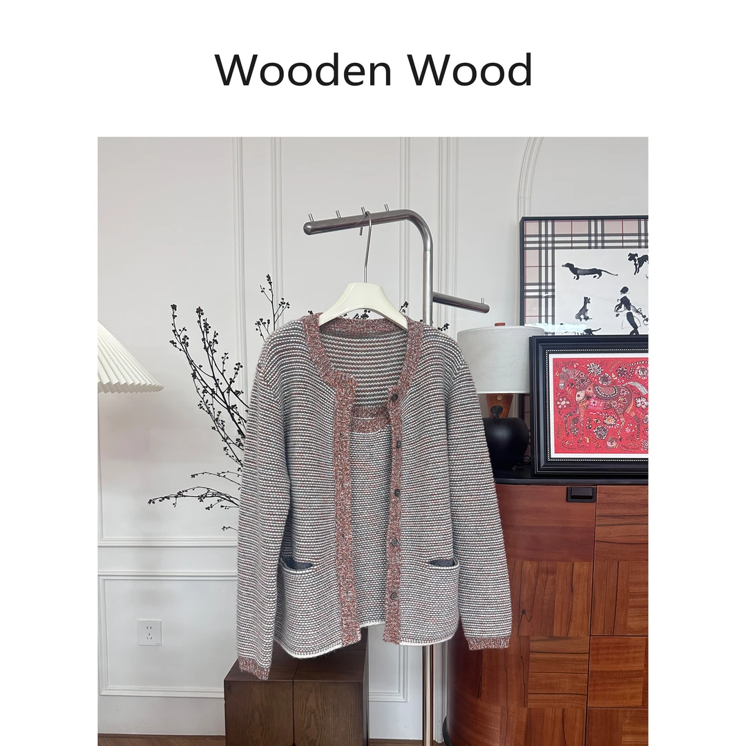 Wooden Wood“里应外合”秋冬季舒适保暖百搭羊毛羊绒外套P25651