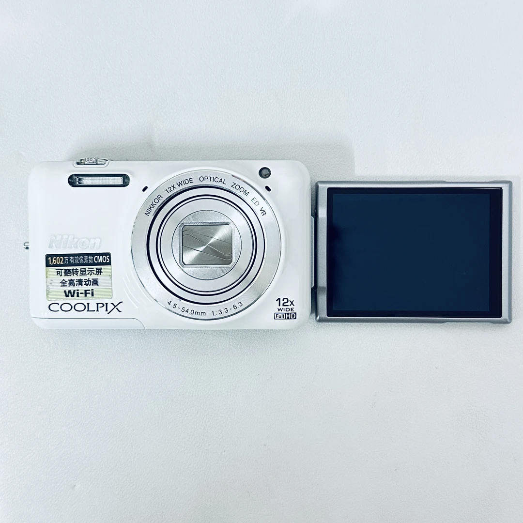 95新 Nikon/尼康 s6600白1600w像素12倍光变翻转可自拍可调色调