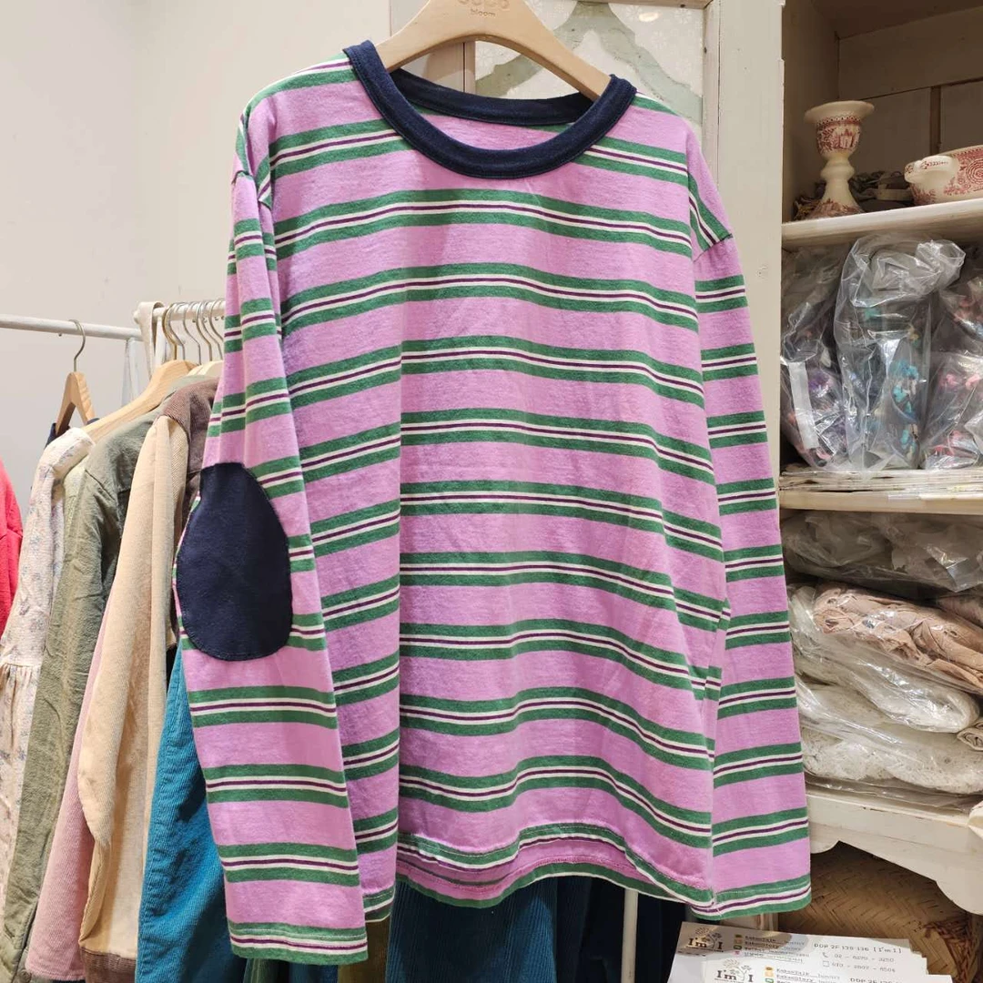 韩国正品不支持退换/条纹长袖/0303