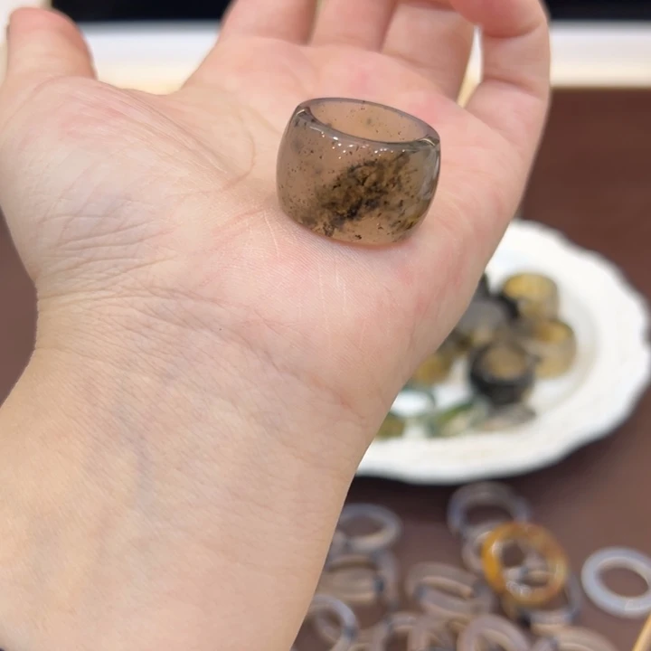 玛瑙/玉髓合金戒指6港17