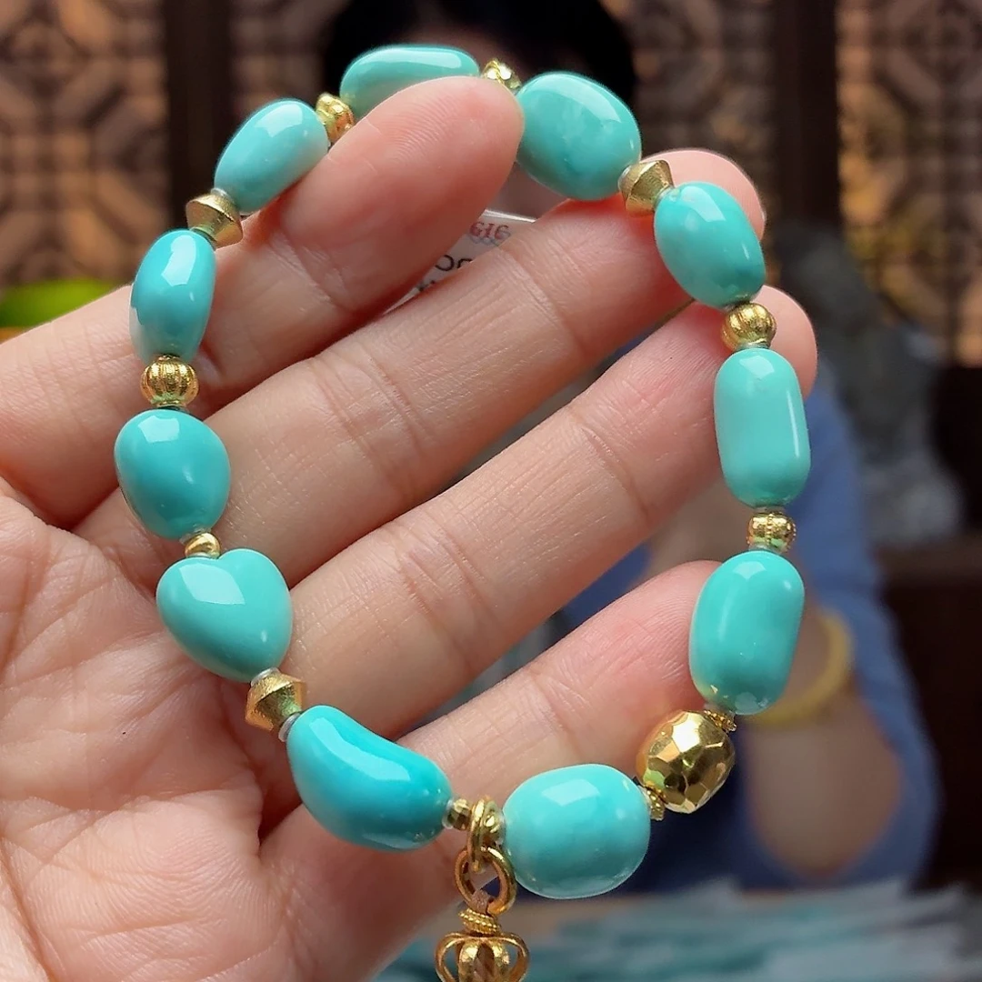 18K金镶嵌绿松石珠宝奇石