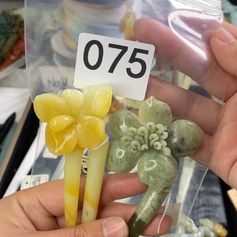 【闪购商品】岫玉发饰未镶嵌旖*