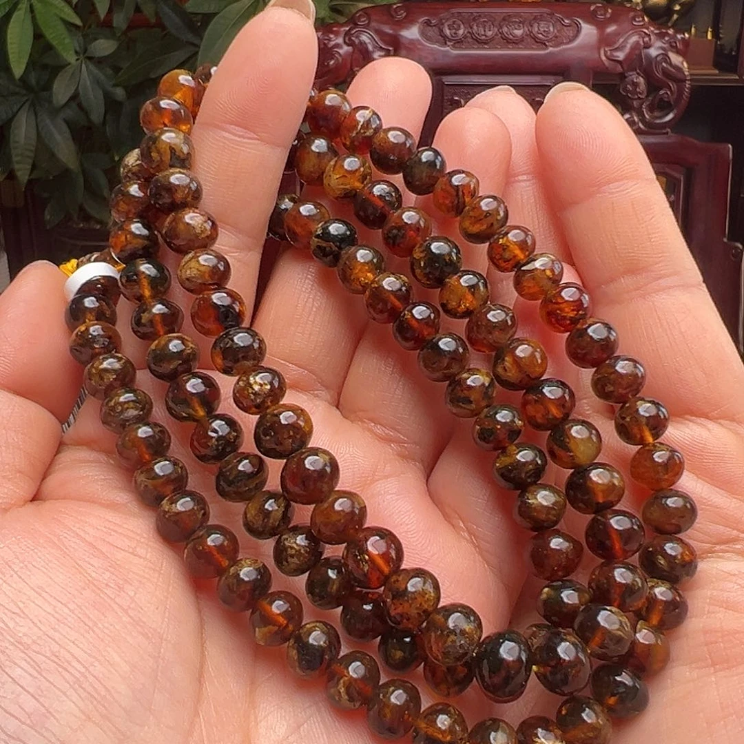 琥珀未镶嵌裸石抚顺琥珀20735八多样性发其一