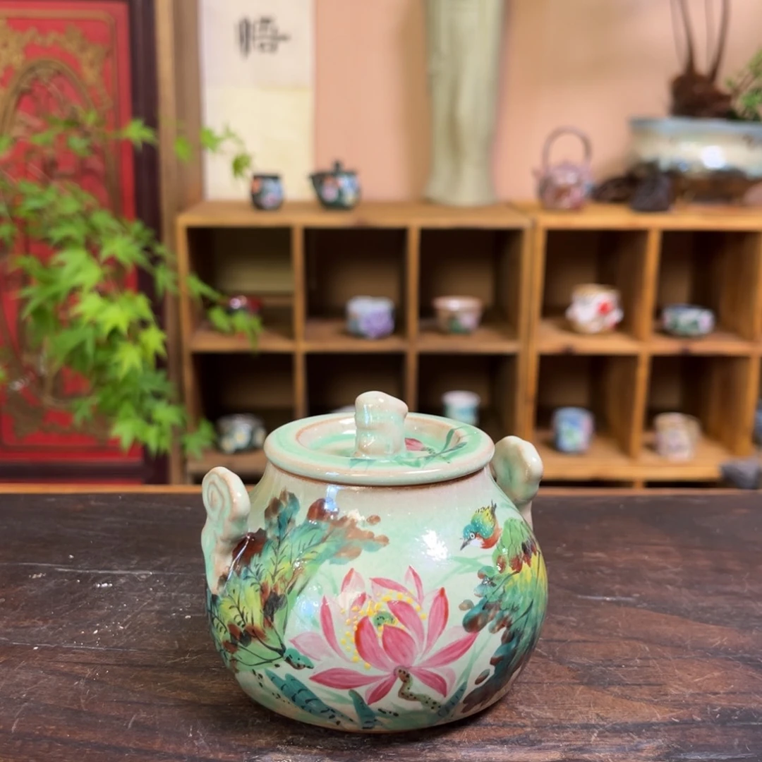 杯柴烧手工手绘陶瓷