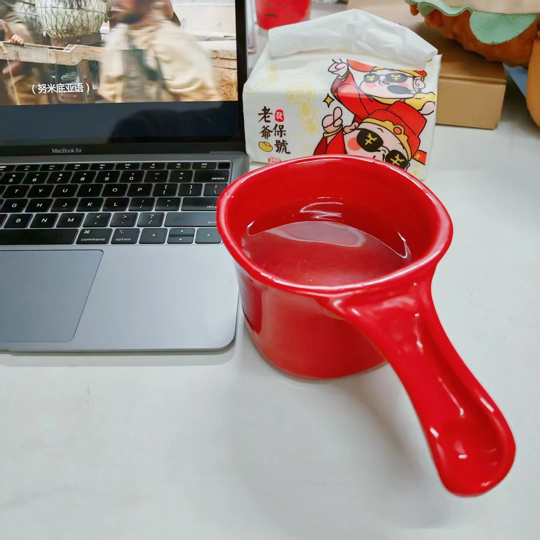 【水瓢水杯】陶瓷红马克杯高颜值咖啡杯茶杯搞怪恶搞送闺蜜情侣礼物