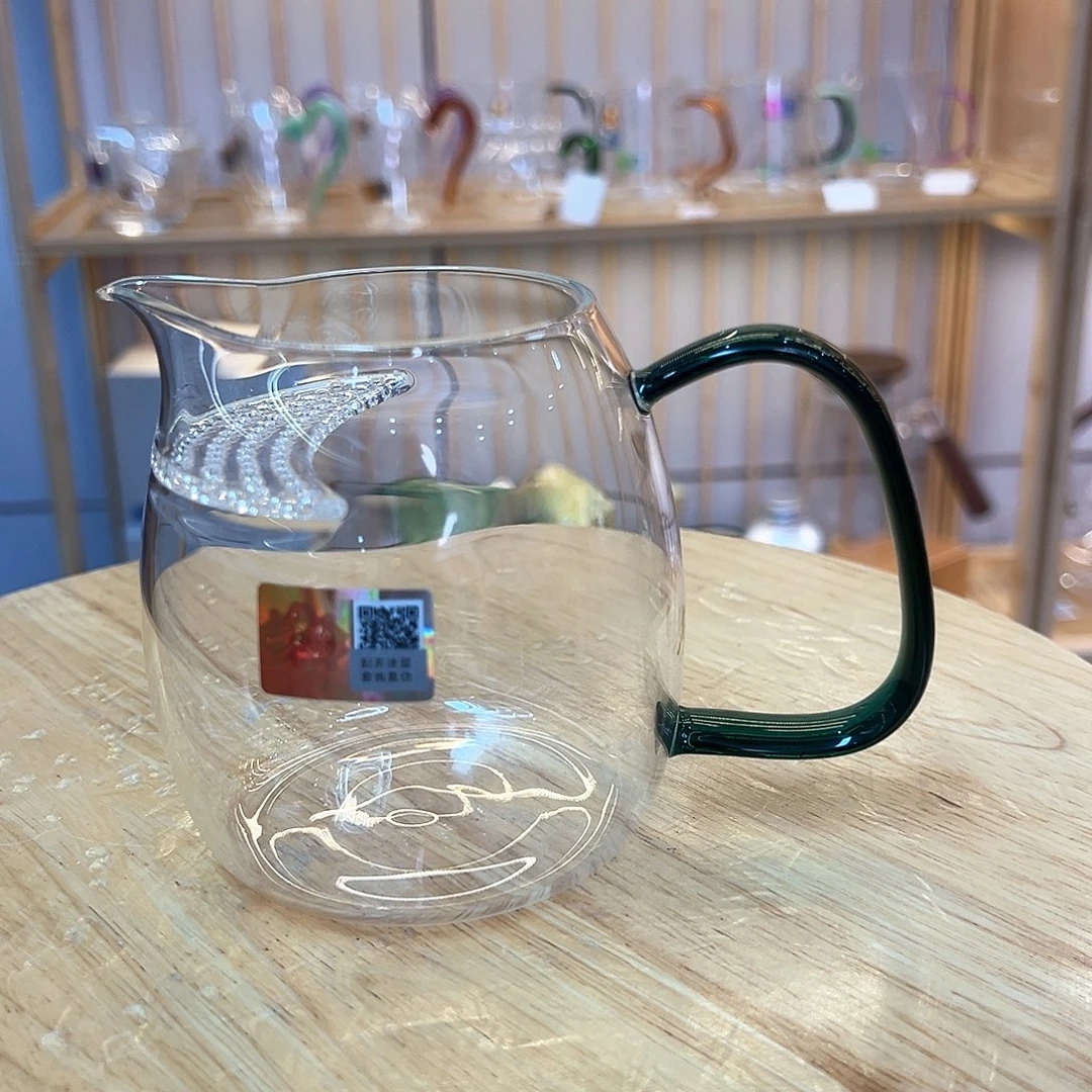 禾器泰然月牙款公道杯墨绿色