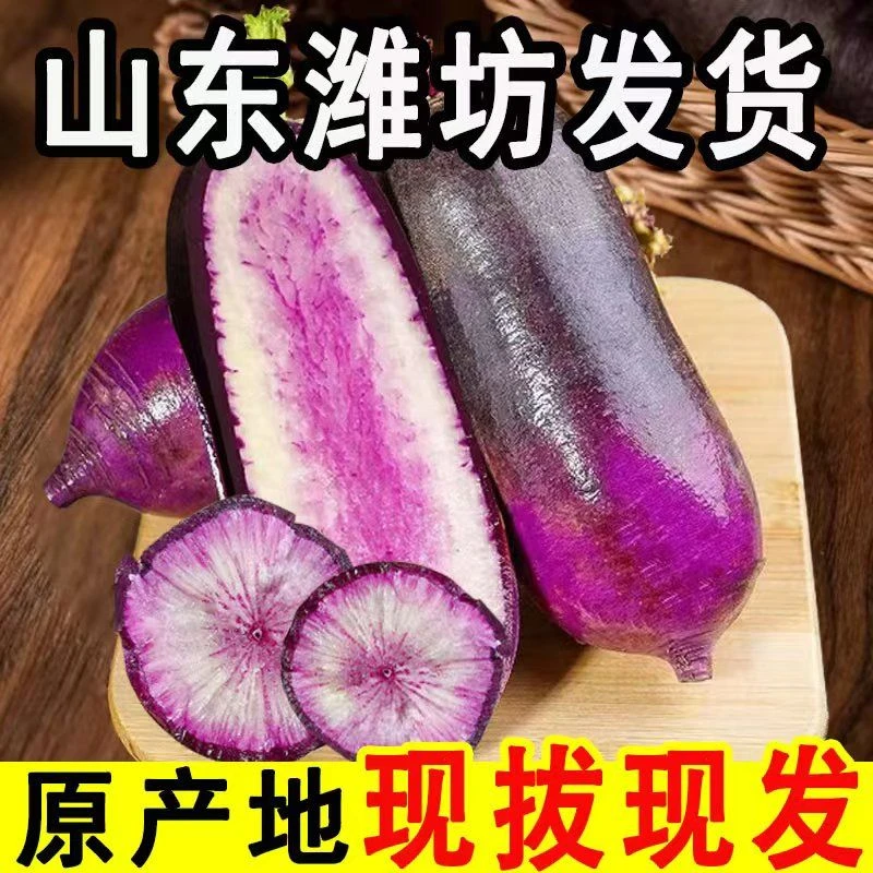 冰淇淋紫皮水果萝卜脆甜不辣甜脆多汁凤梨冰激凌青萝卜冰糖心新鲜