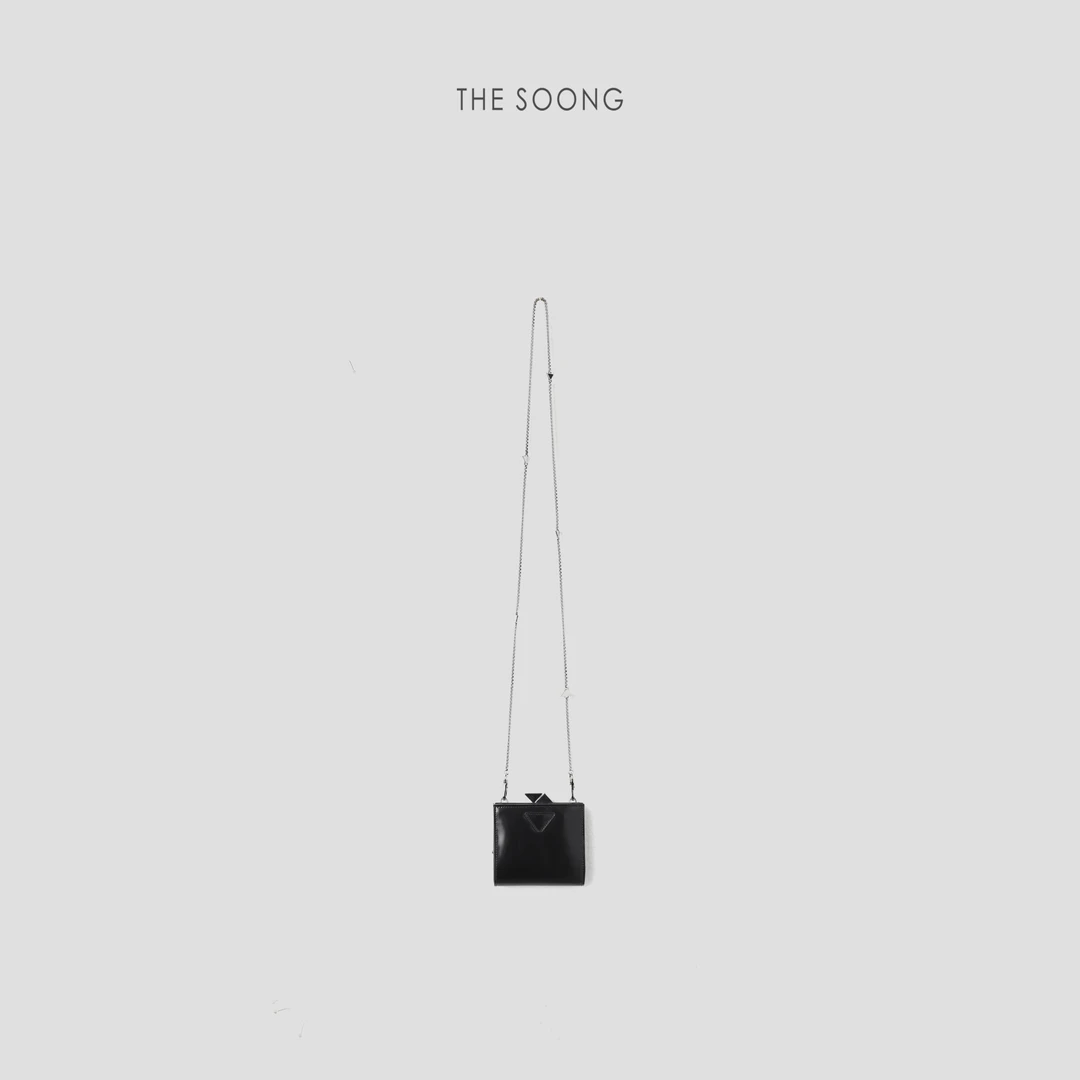 THESOONG|P家牛皮卡片包纯手工牛皮链条卡片斜挎包HWBB4528