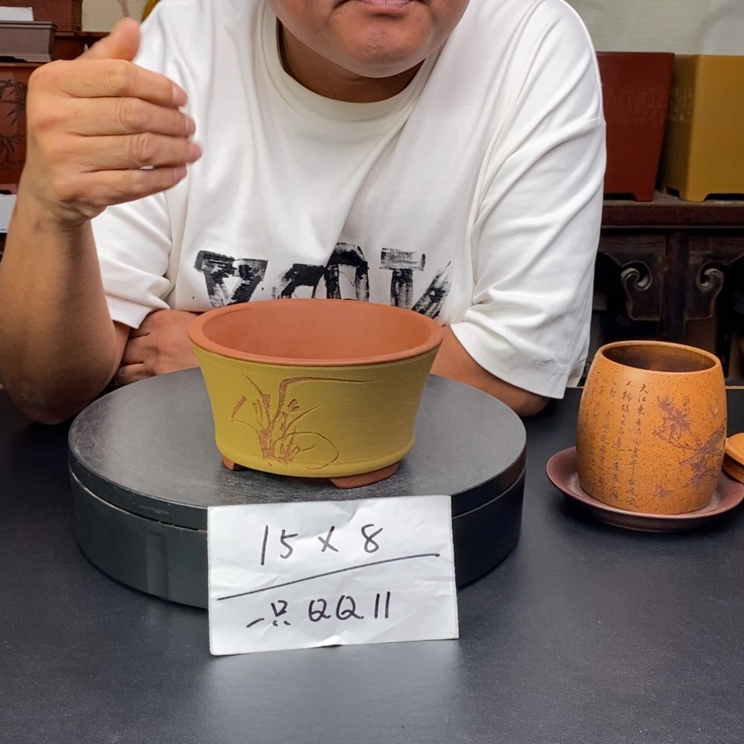 紫砂花盆货号一只QQ11