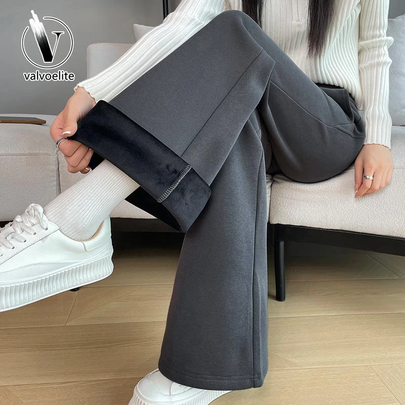VALVOELITE微喇叭裤女春季高腰显瘦休闲运动卫裤美式拖地马蹄裤子