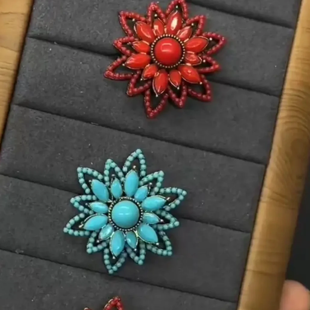 藏式女彩色胸针六芒星素款ins风原创设计