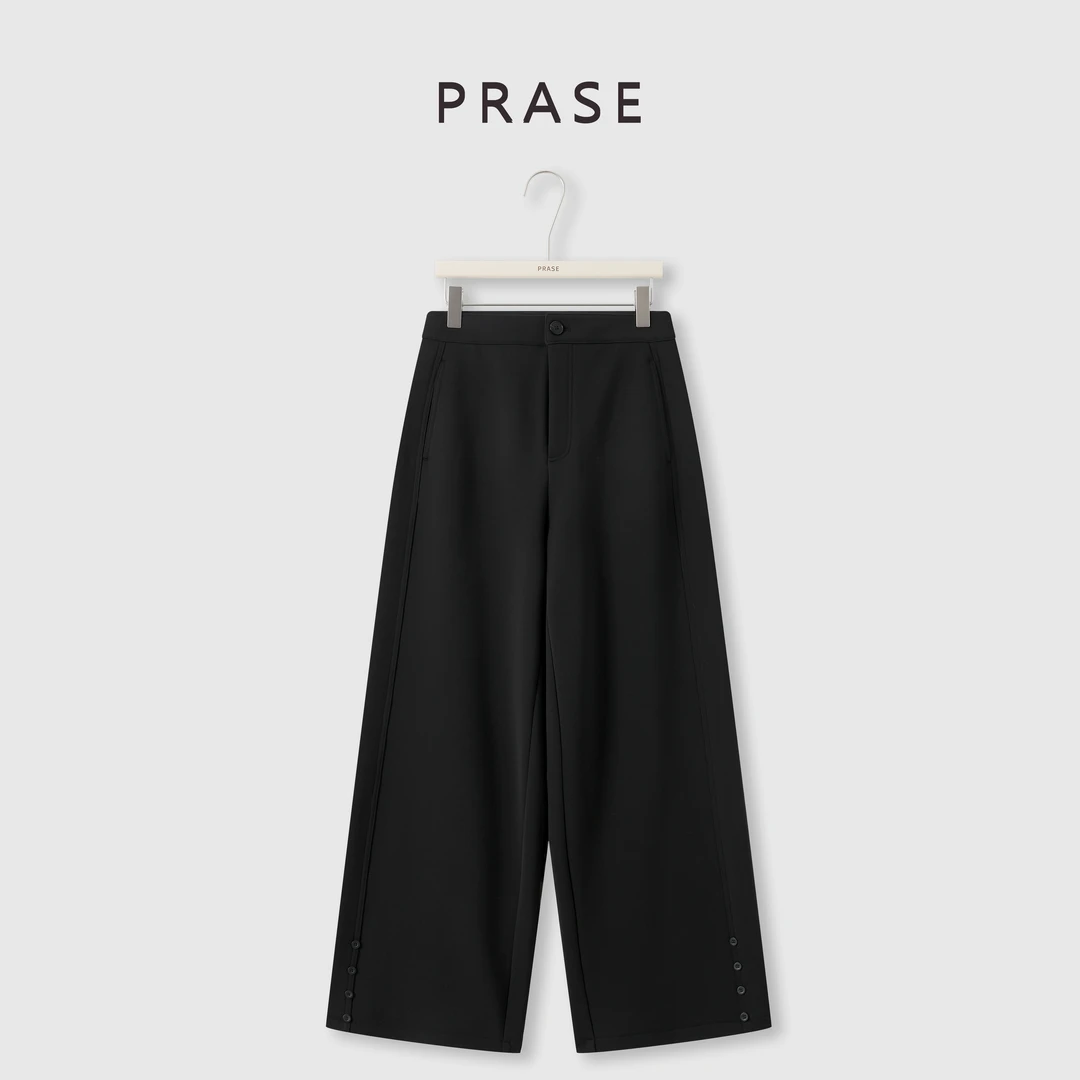 PRASE·噜【贝斯裤】微胖显瘦高个子加绒高腰弹力休闲裤PR511C06/9