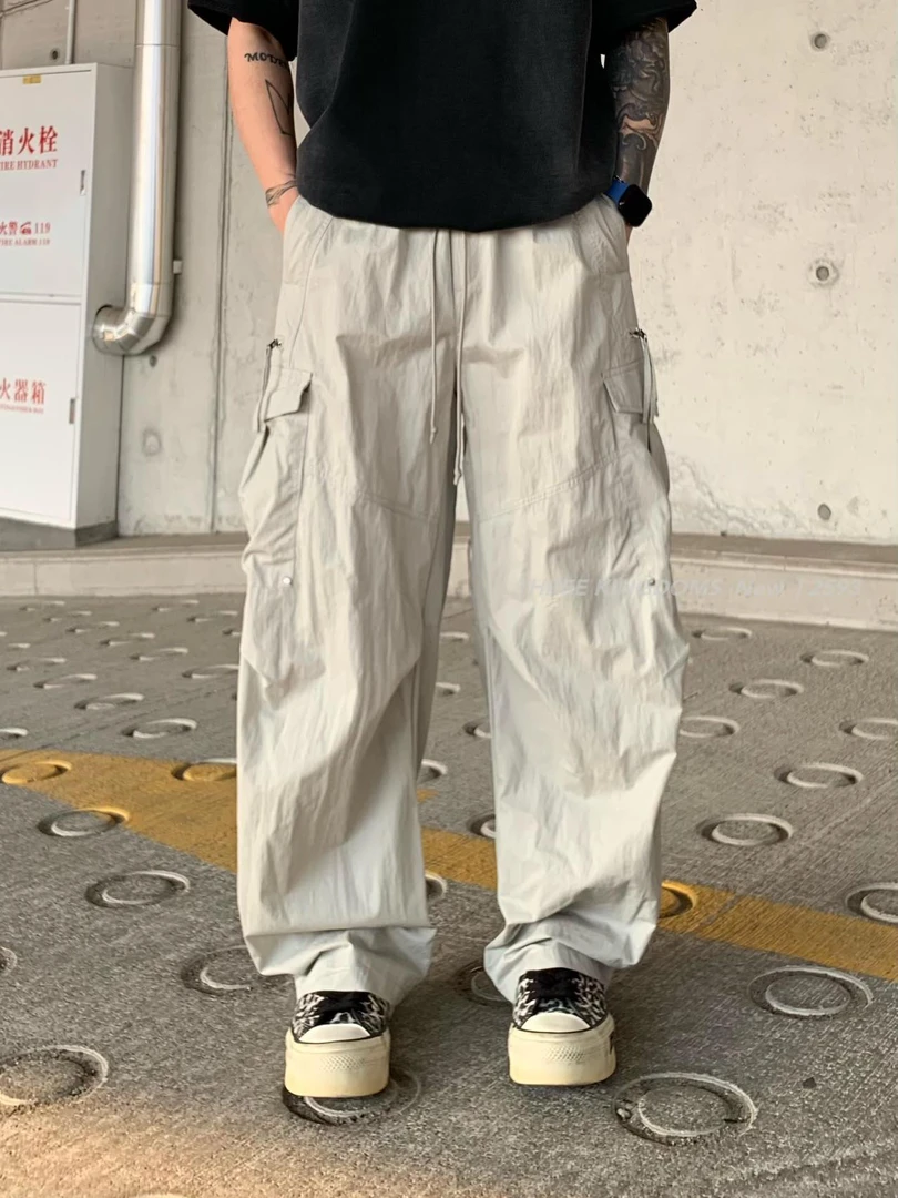 男士休闲裤直筒百搭夏季薄款高街宽松潮流ins美式复古港风韩版