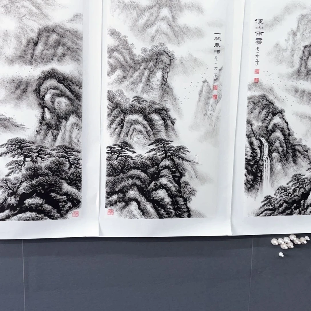 国画驴*法云山水3尺马