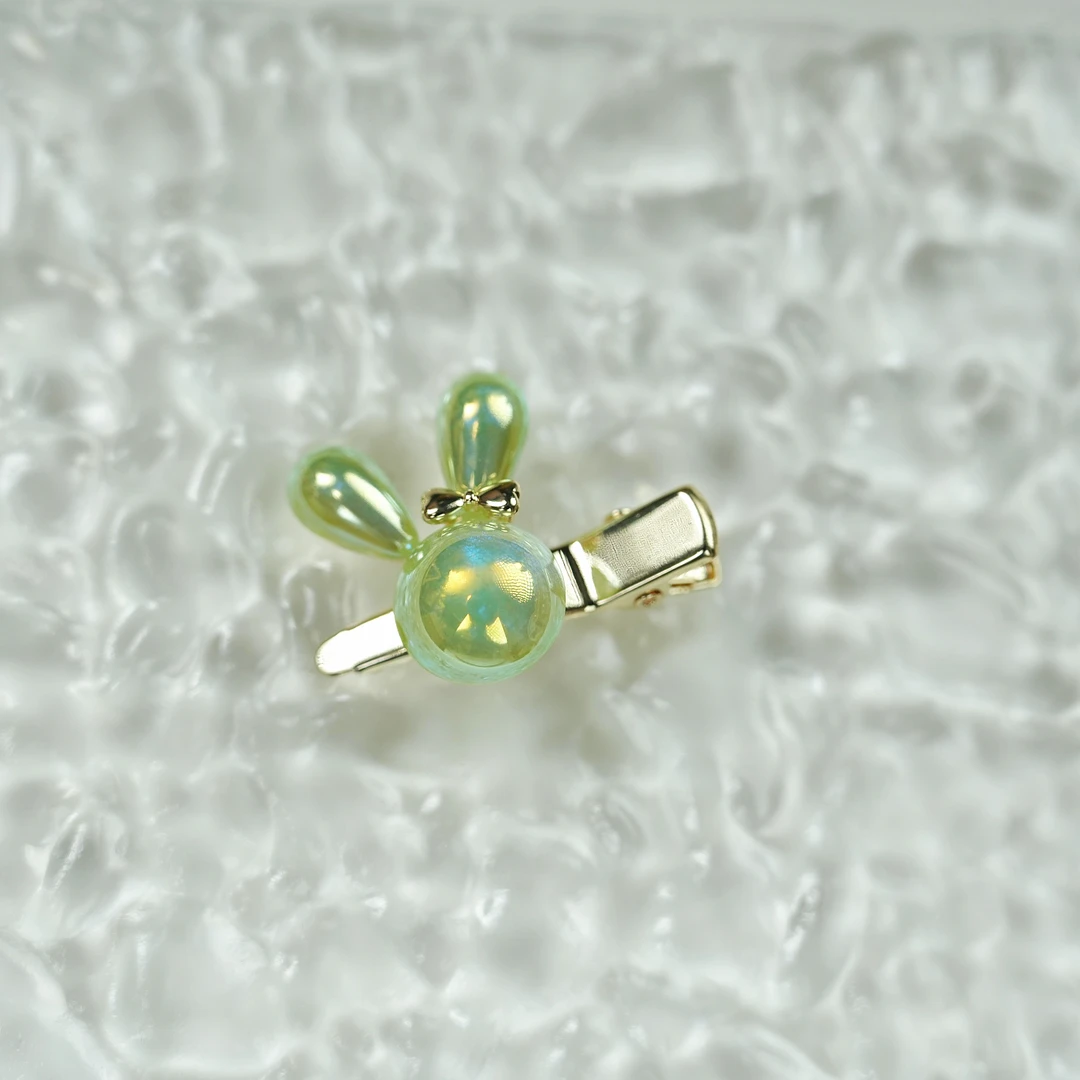 516绿气球兔子25年新款小抓夹可爱甜美风可做刘海夹