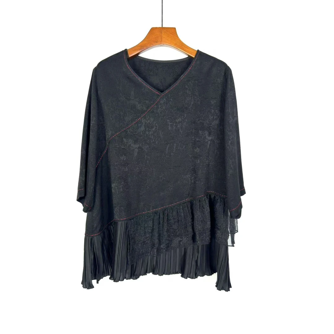 朱总原创设计XZS006  V领醋酸提花上衣