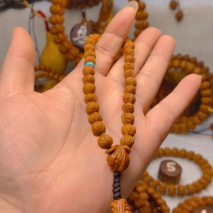 吊坠桃核和**寂野生籽小手捻