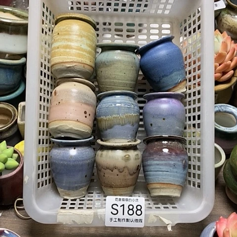 紫砂花盆念*188微瑕品口径4厘米左右