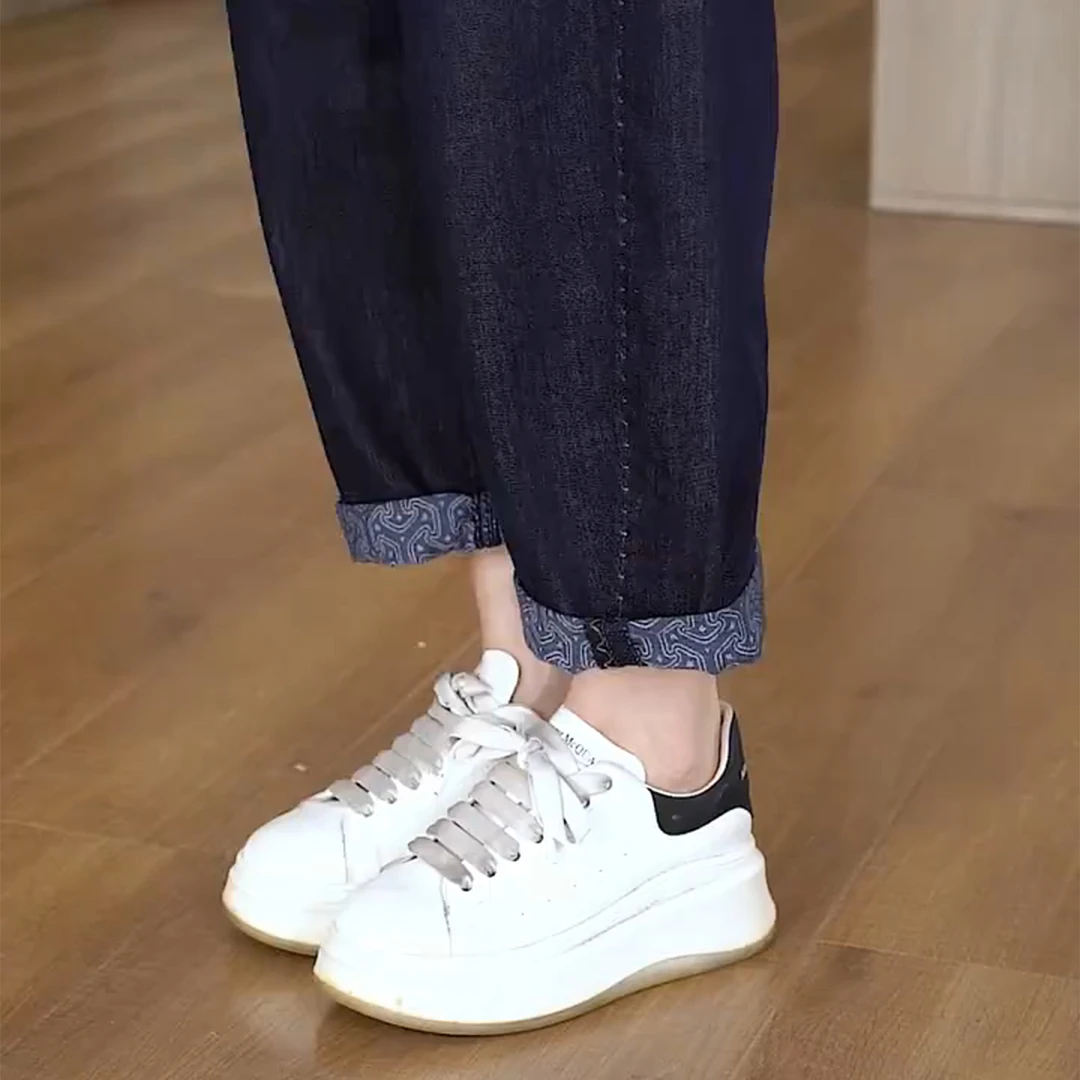 2025夏季薄款水洗气球牛仔裤高腰设计宽松显瘦百搭新款裤子