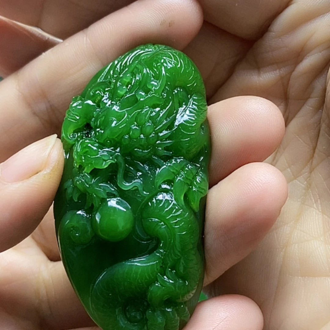 【闪购商品】未镶嵌和田玉（碧玉）挂件用****7