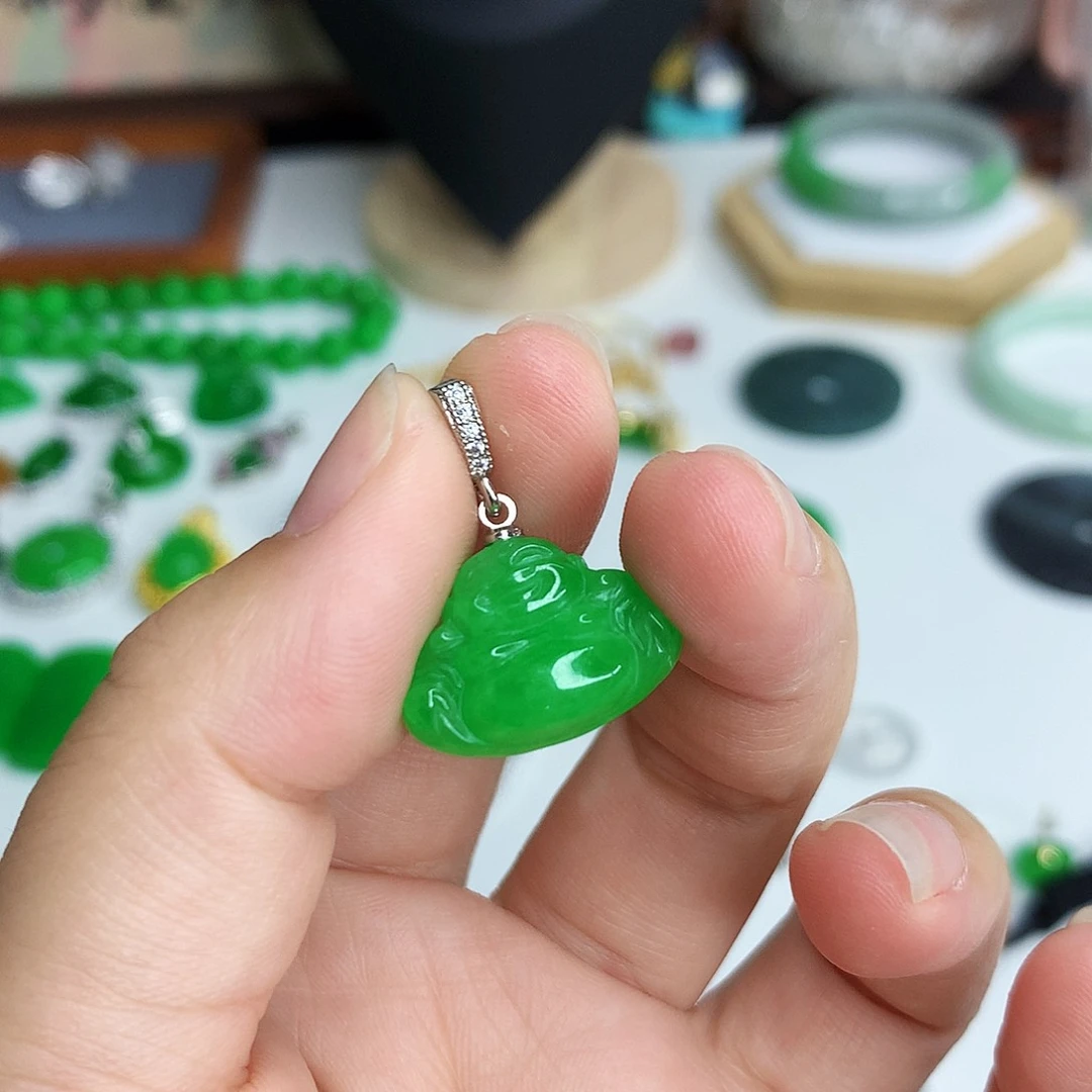 翡翠未镶嵌颈饰非A234