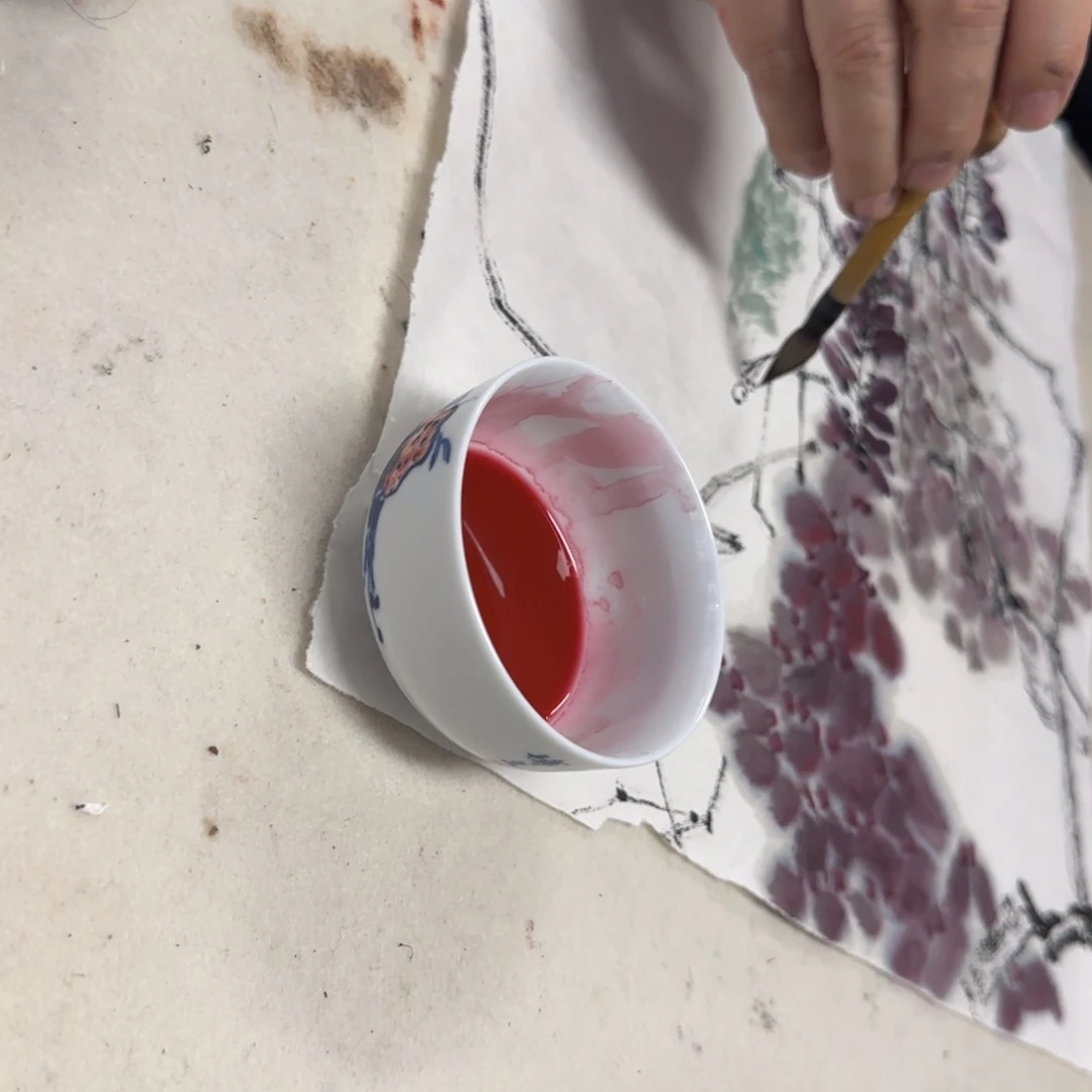 瓷片一*沙陶瓷作品 陶瓷手绘