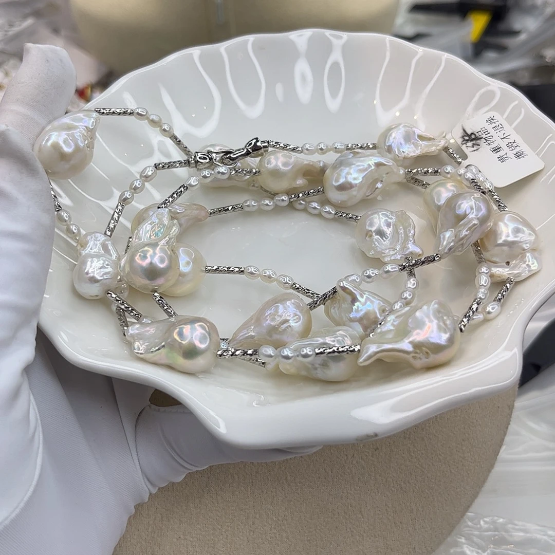 淡水珍珠合金颈饰