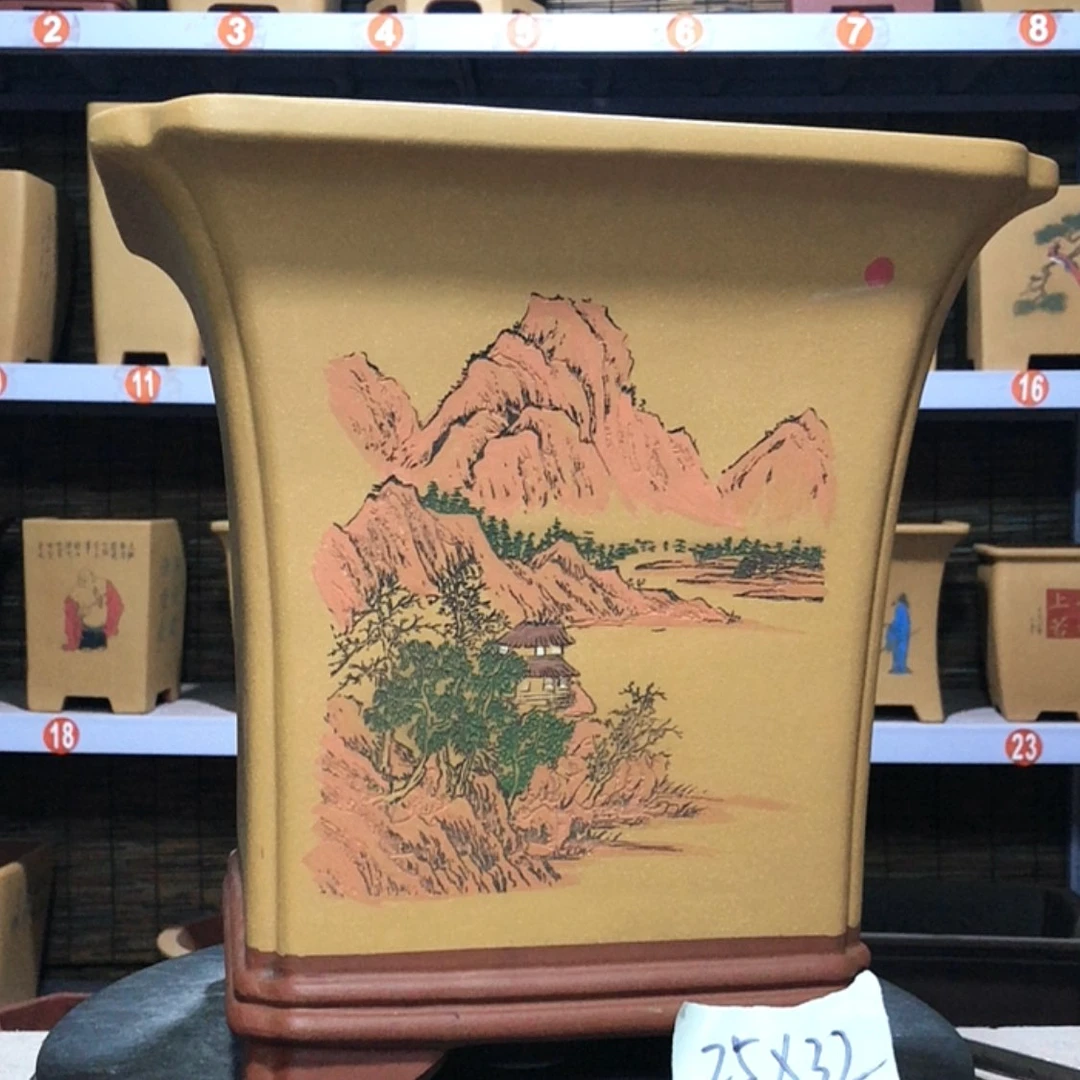 【闪购商品】紫砂花盆木****0手工制作