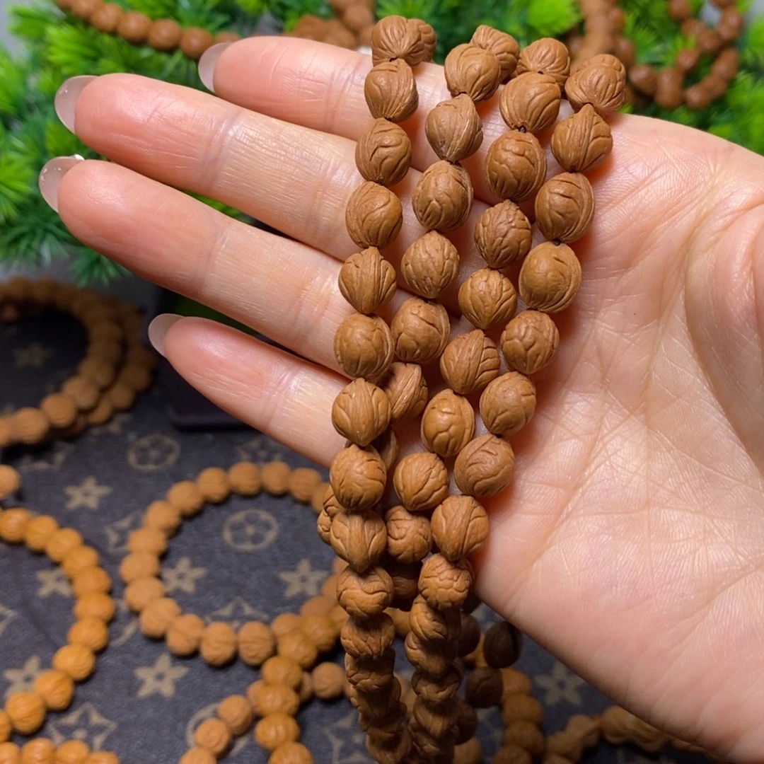 时***心桃核手串秦岭桃核