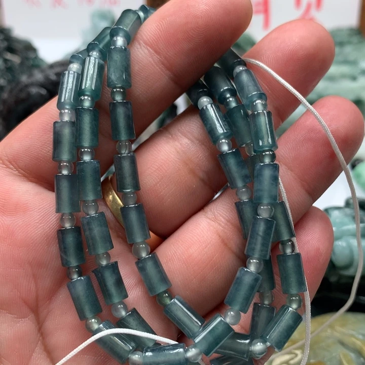 翡翠颈饰未镶嵌保真天然a货翡翠