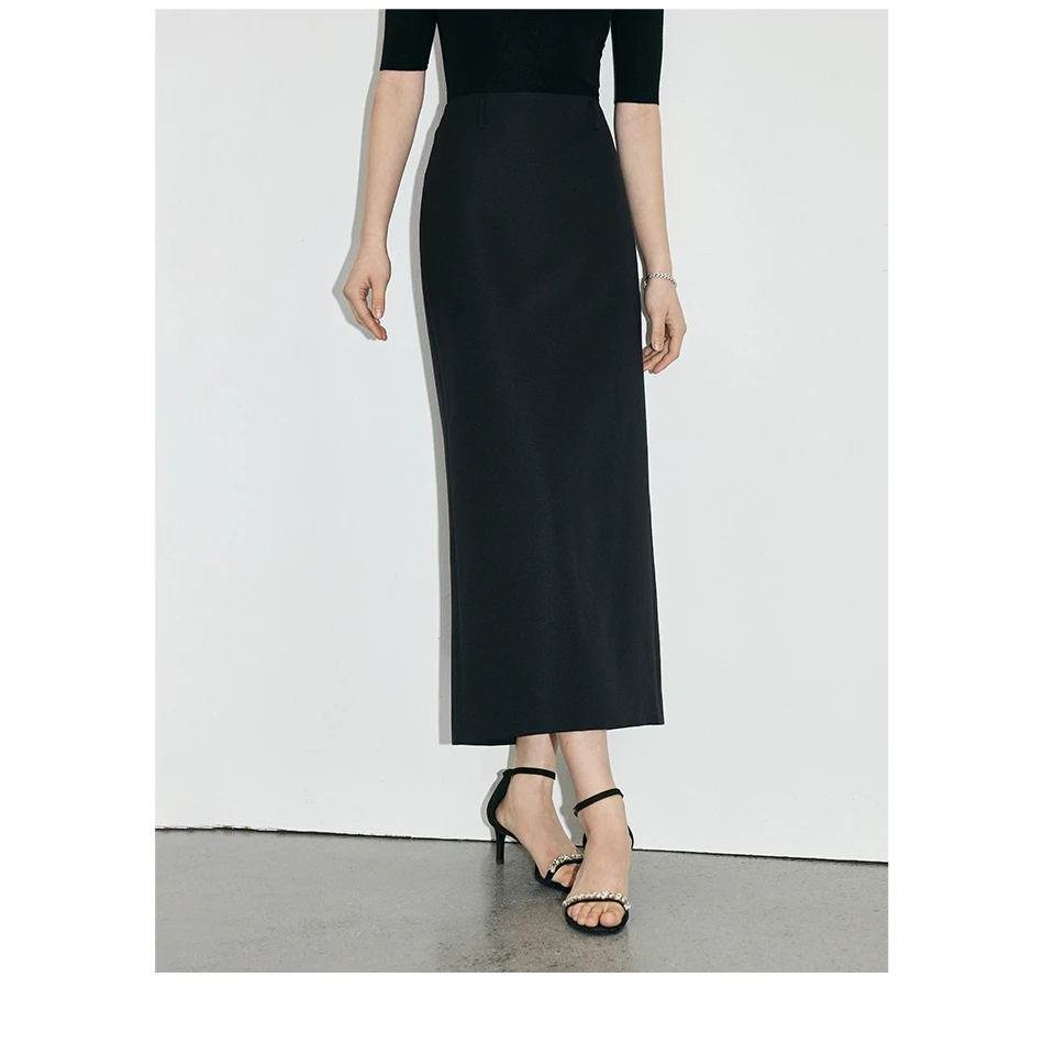 【CC王专属】Mandyzhang智雅通勤西装半身裙女直筒长裙子BQ1217