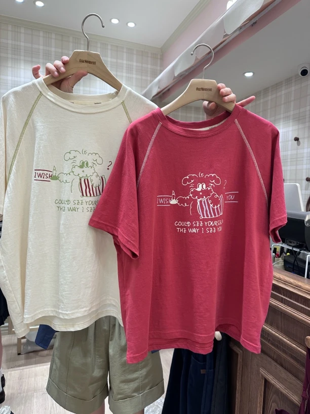 东大门正品春夏新款短袖T恤moment