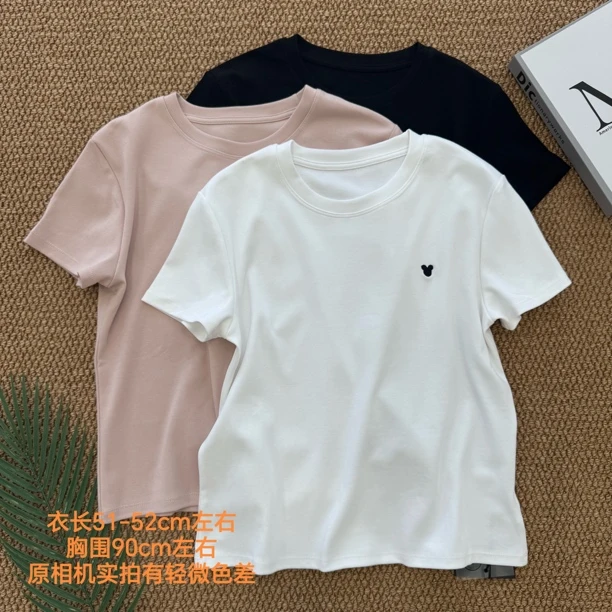 【大姐店】米奇刺绣短款显瘦T恤