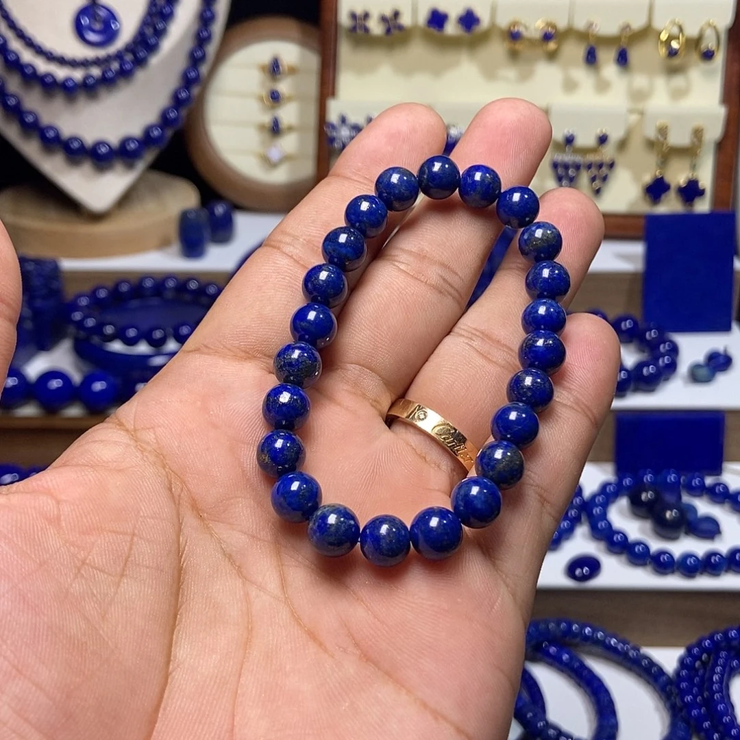 青金石未镶嵌精品 天然 手串8.1+