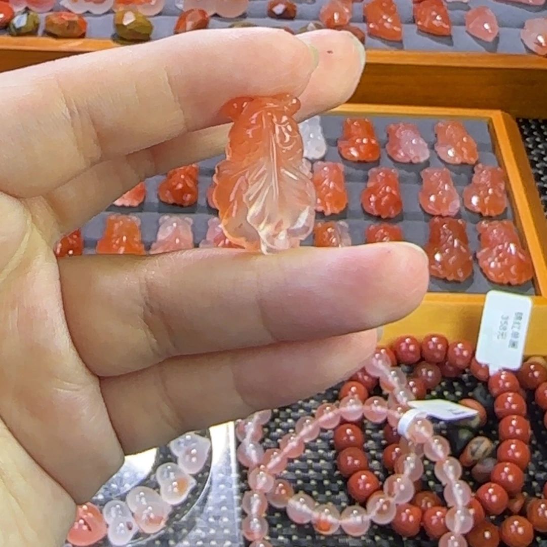 未镶嵌南红玛瑙珠宝半成品金鱼3