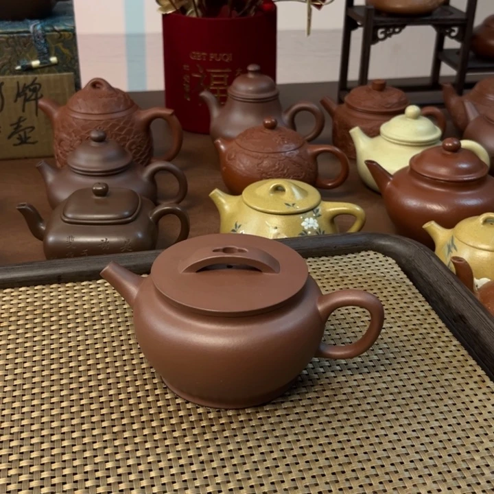 紫砂茶壶孤**王汉瓦底槽清全手工