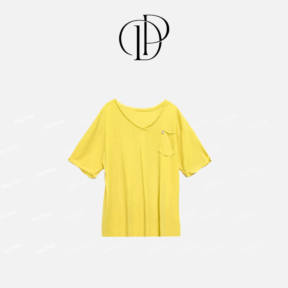 DACPAN-“多巴胺夏天”V领大版短袖上衣 2025/盼·PP 18002