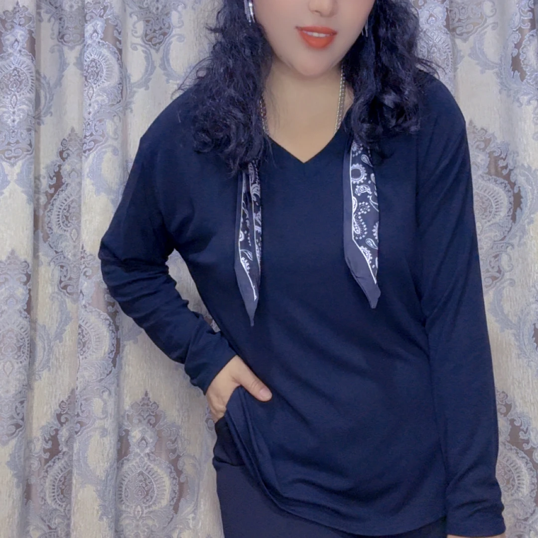 大版加肥加大T恤显瘦宽松休闲透气宽松型V领