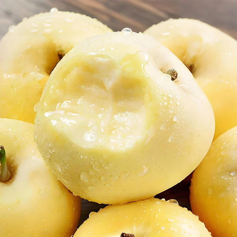 山东黄金奶油富士苹果3/4.5斤新鲜水果当季现摘脆甜烟台黄苹果