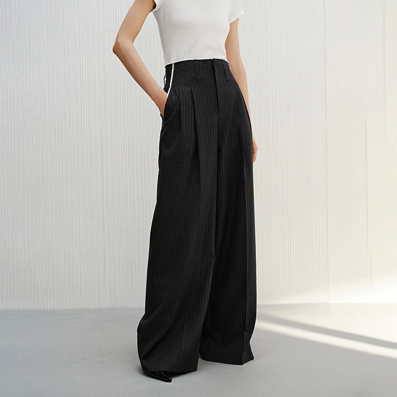 【裤子】【商场同款新品】宽松优雅西装裤 50313005