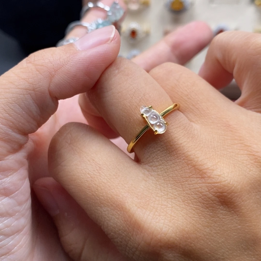 翡翠银S925镶嵌戒指