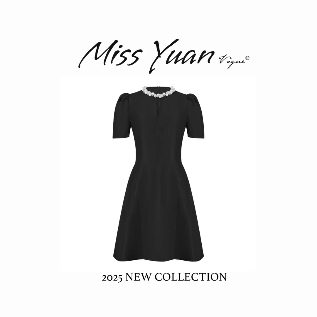 M.Y 媛总 新款气质连衣裙优雅气质赫本风高级感垂感时尚裙子80196