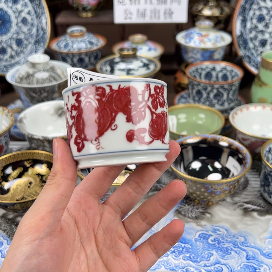 牧***野景德镇手工手绘陶瓷