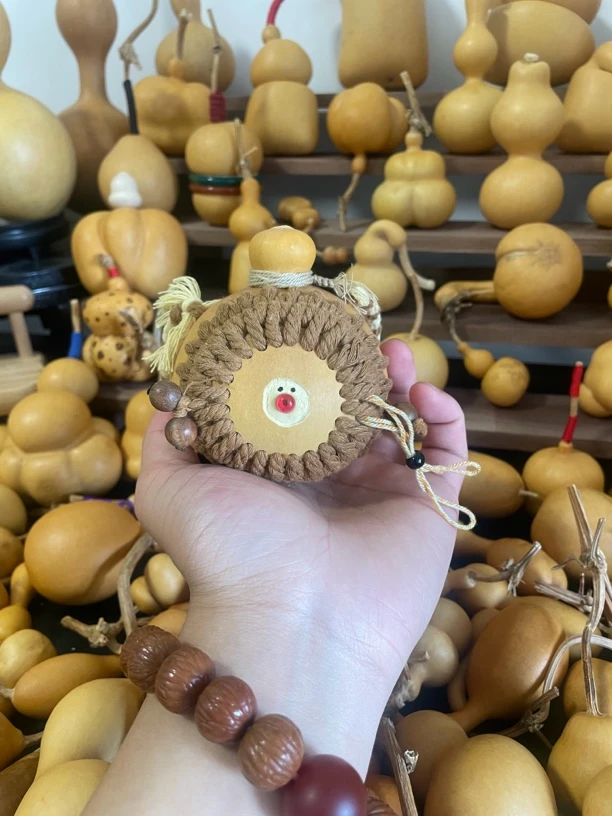 红鼻子可爱葫芦小手包核桃文玩手串收纳包
