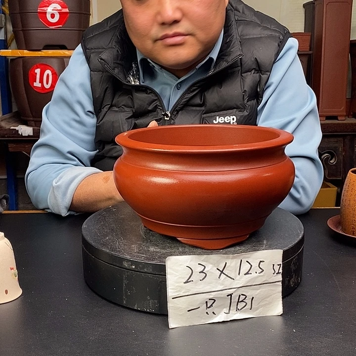 紫砂花盆货号一只JB1