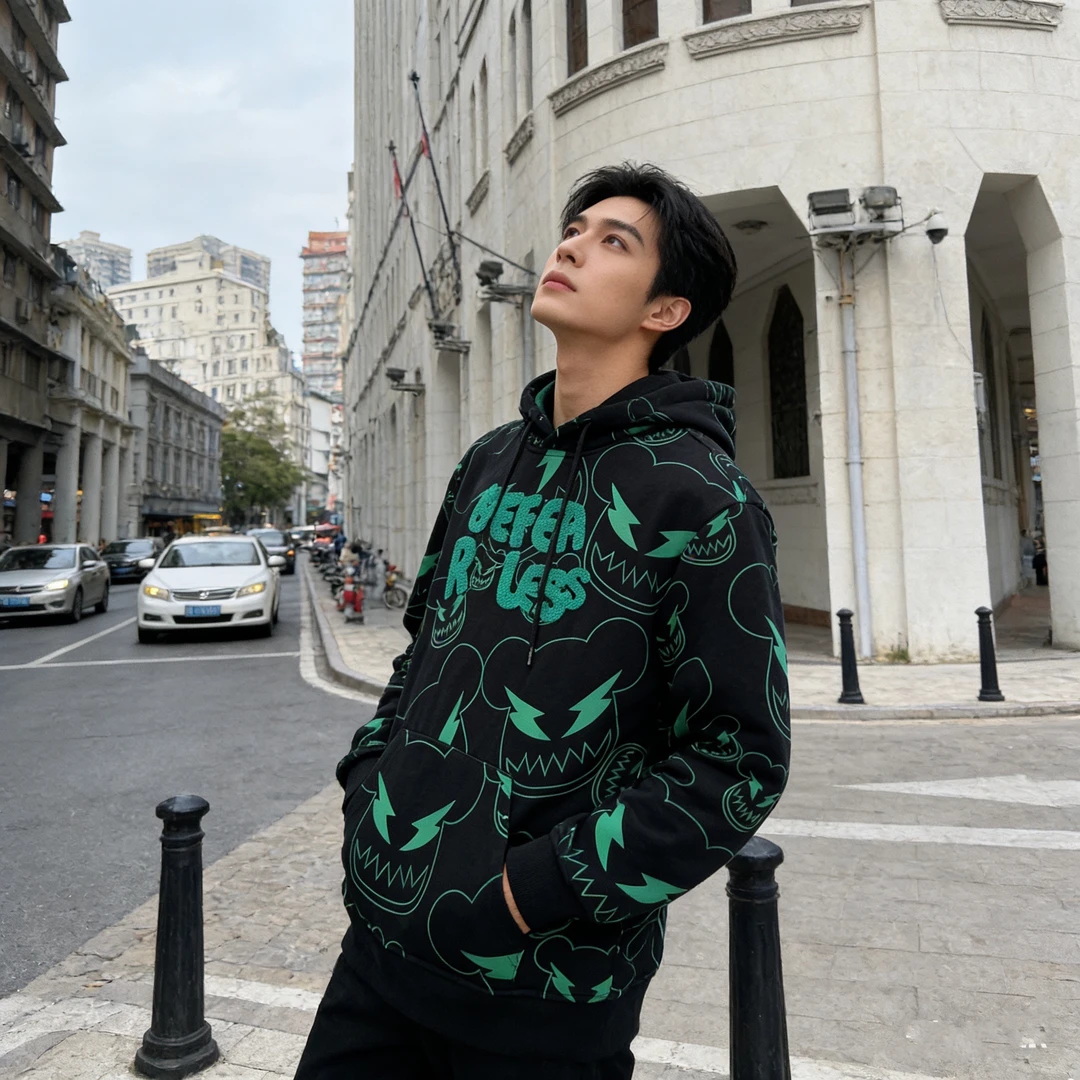 b-BAX 潮牌印花卫衣