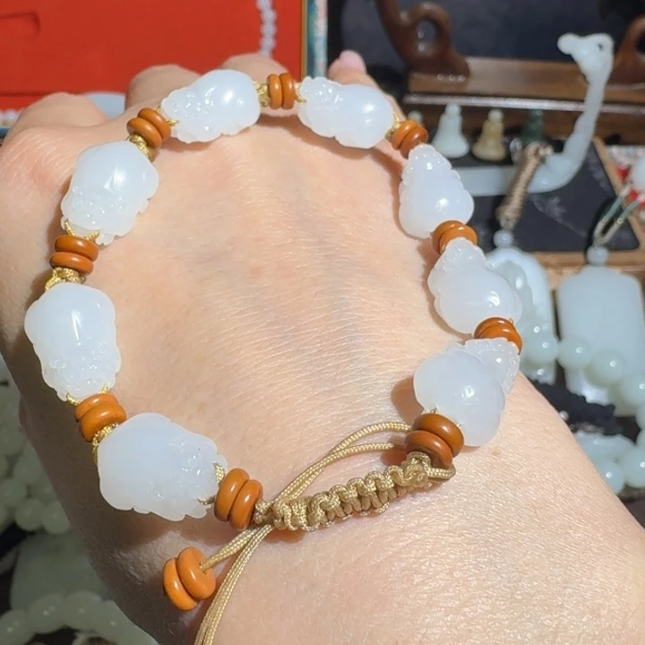 和田玉未镶嵌手链